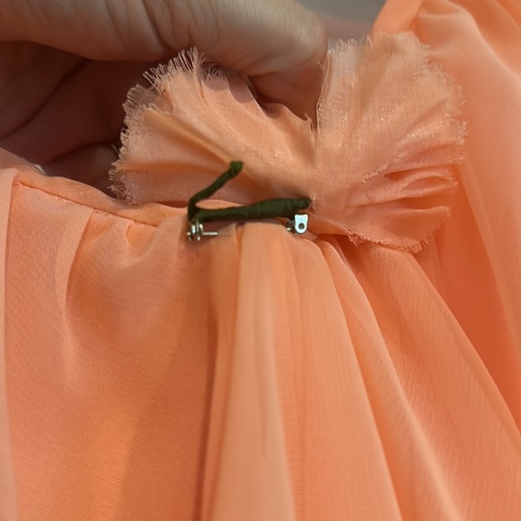 Flowy Vintage 70’s Coral Maxi Dress International Ladies Garment Workers Union - Picture 14 of 15